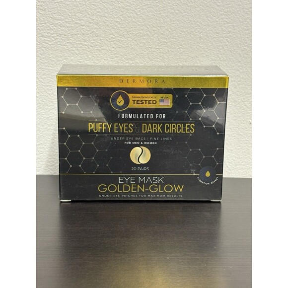 Golden Glow Under Eye Patches (20 Pairs Eye Gels) Rejuvenating Treatment SEALED - Picture 1 of 5